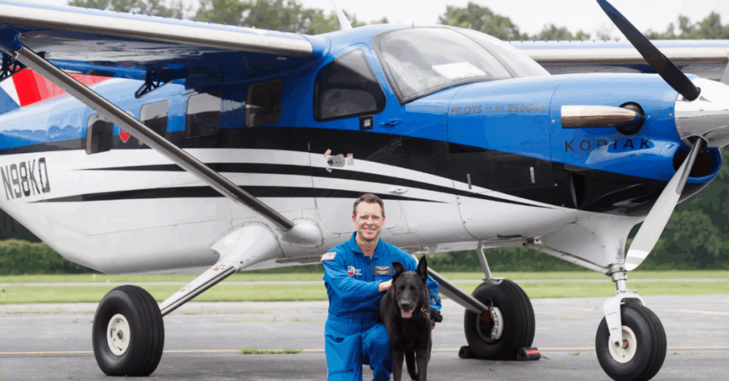 Michael Schenider in front of plane